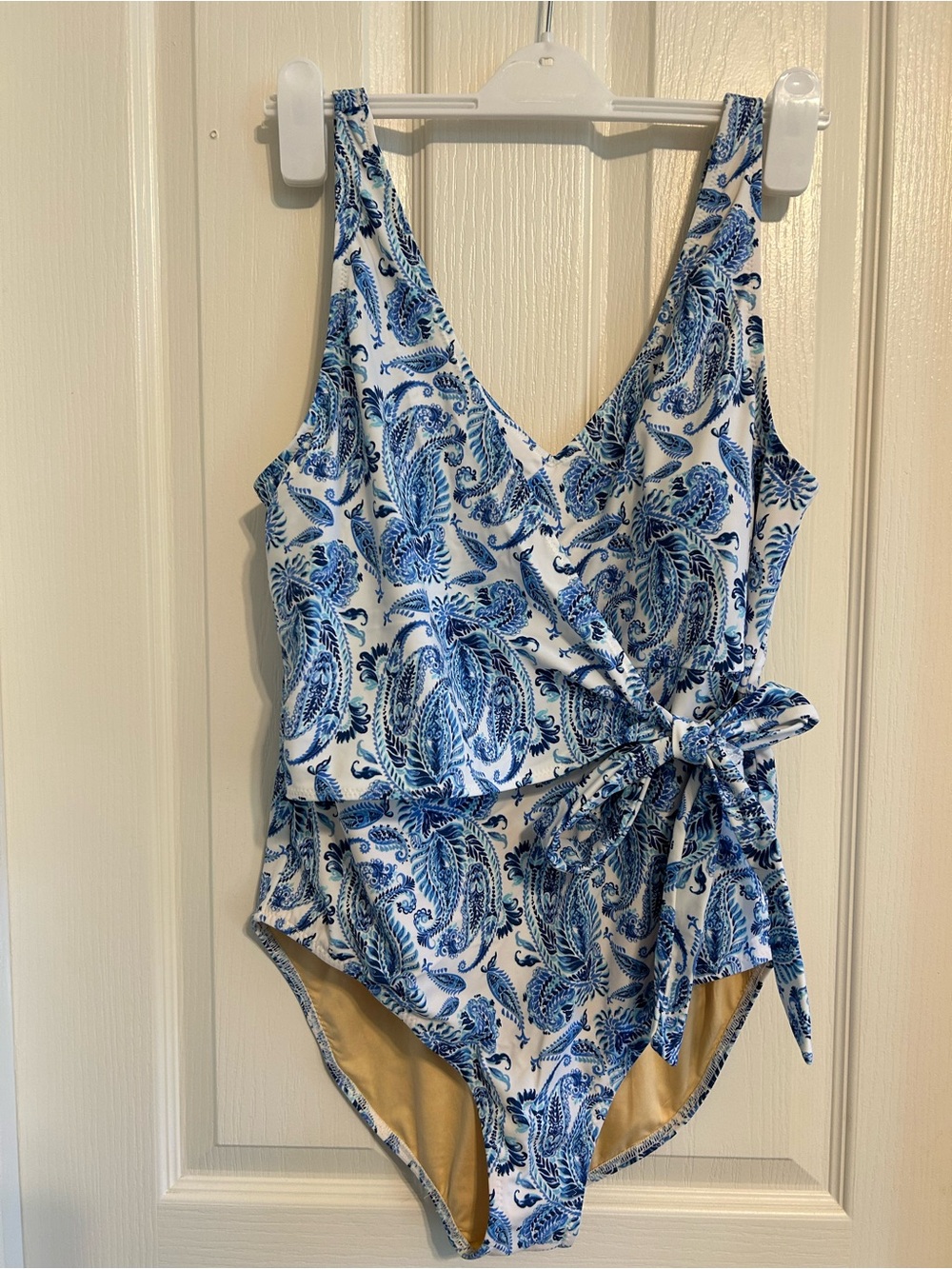 Cabana Life Blue Paisley One-Piece Swimsuit
